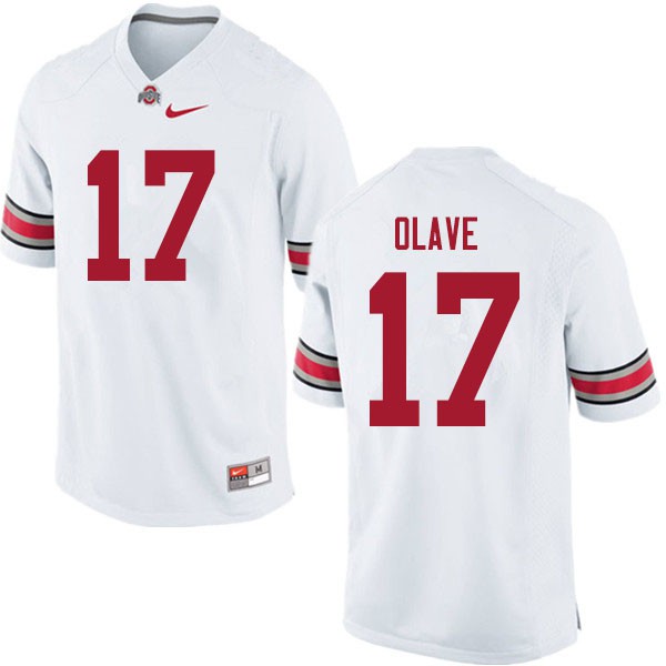 Ohio State Buckeyes #17 Chris Olave Men Player Jersey White OSU95939